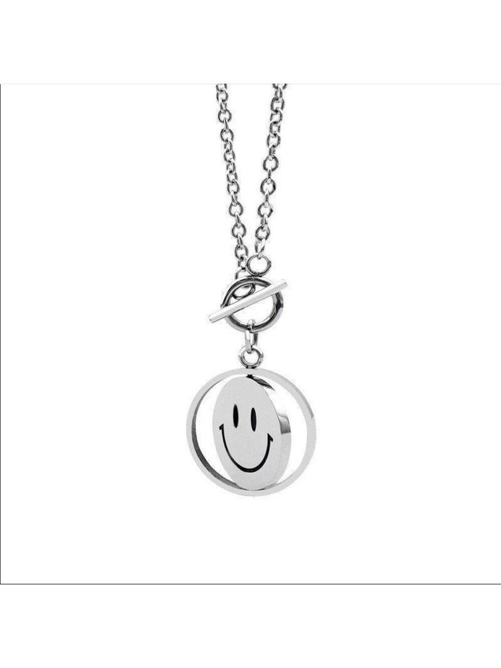 Smiley Mood hanging pendant interchangeable switching necklace NWT